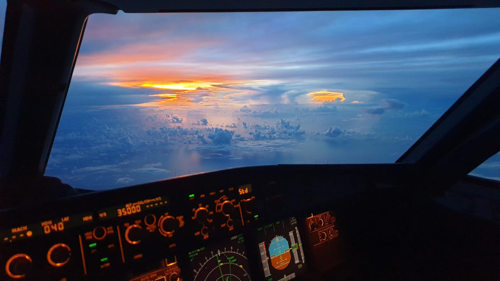 Beautiful sunrise sky.